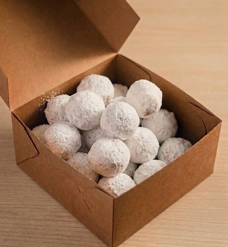 Gluten-free powdered sugar donut bites — Reynolds Roost Bakery, Anderson IN